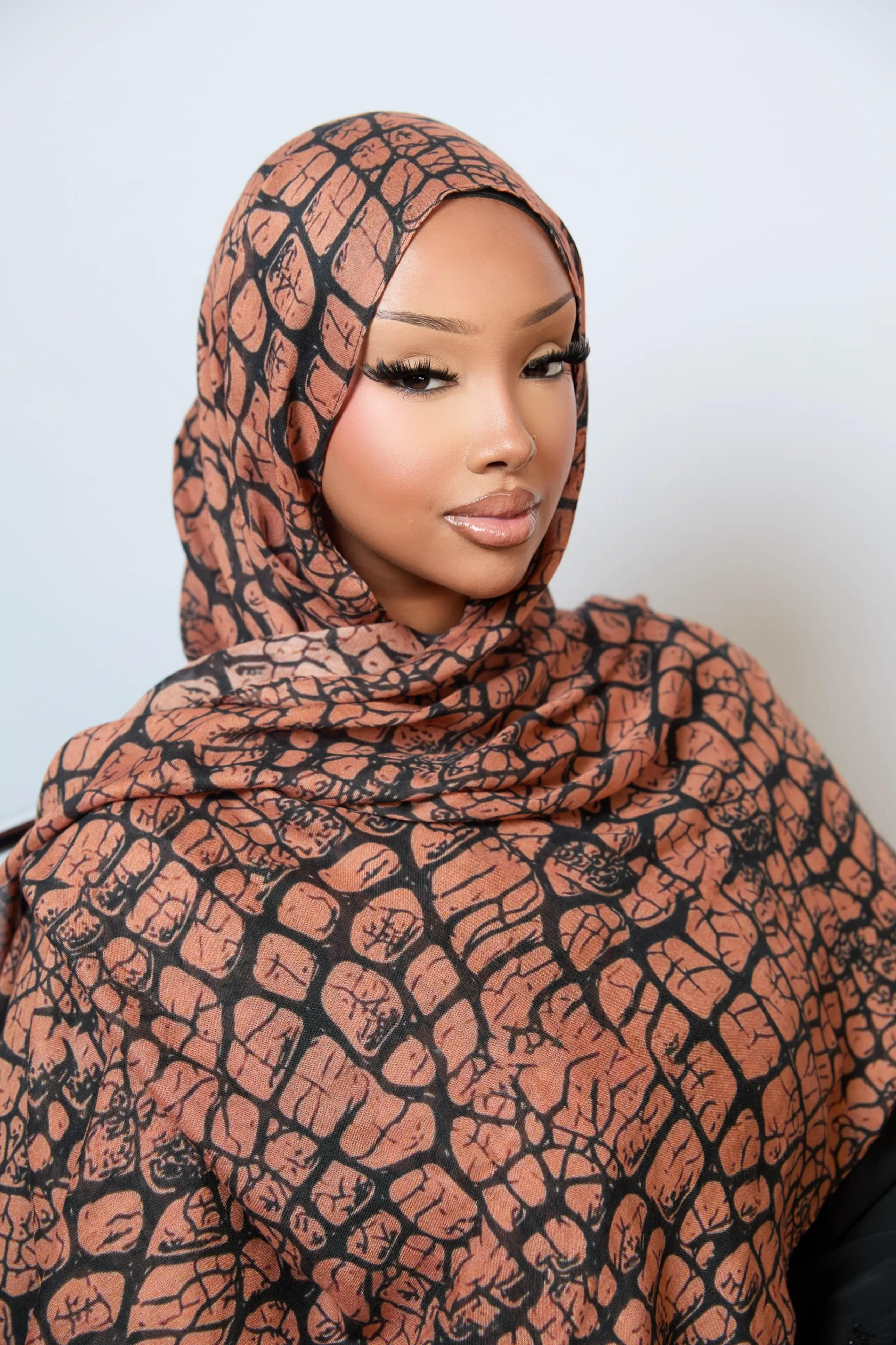 Crocodile Print Modal Hijab Dar-Al-Hayya