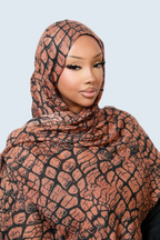 Crocodile Print Modal Hijab Dar-Al-Hayya