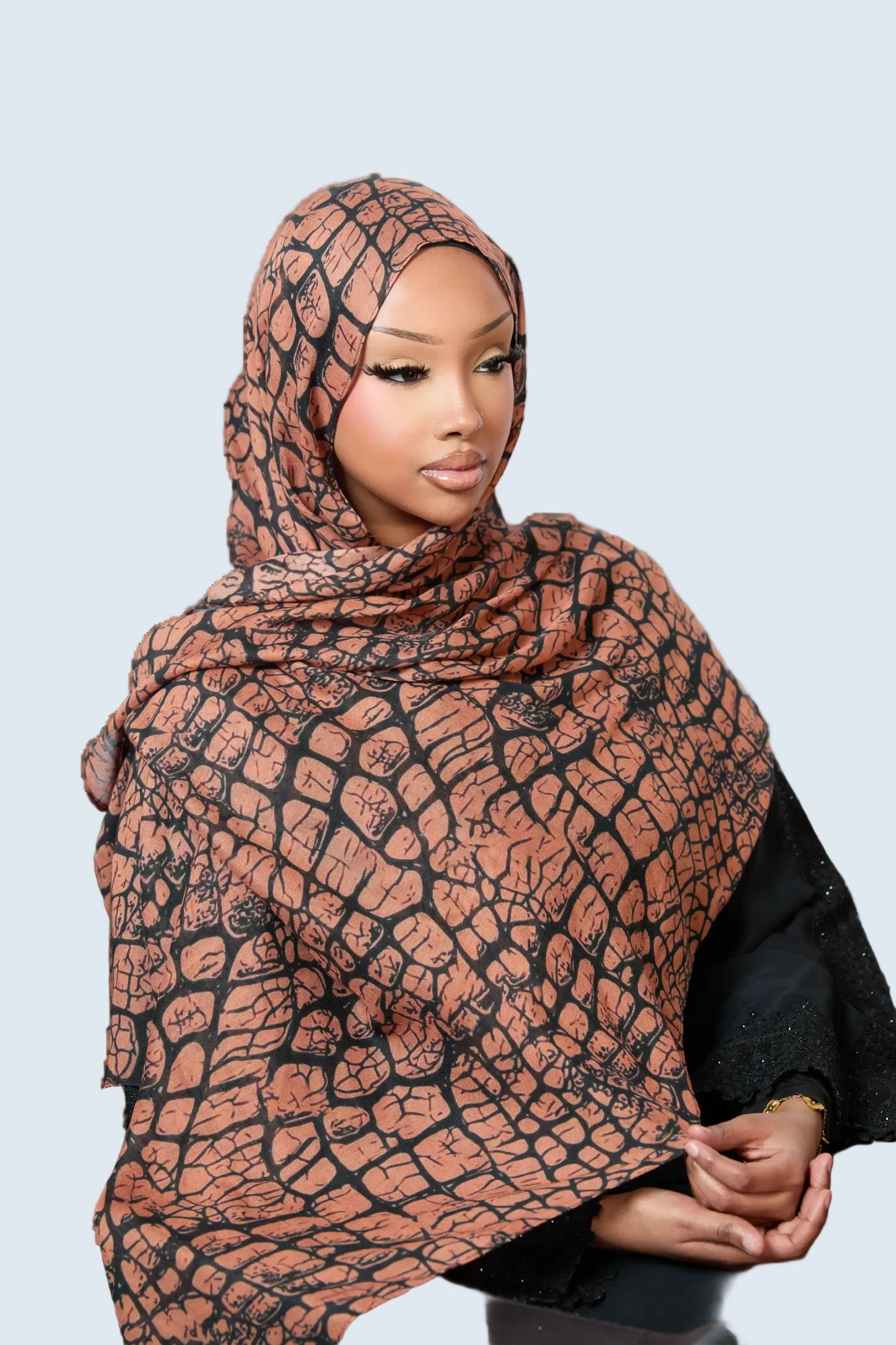 Crocodile Print Modal Hijab Dar-Al-Hayya