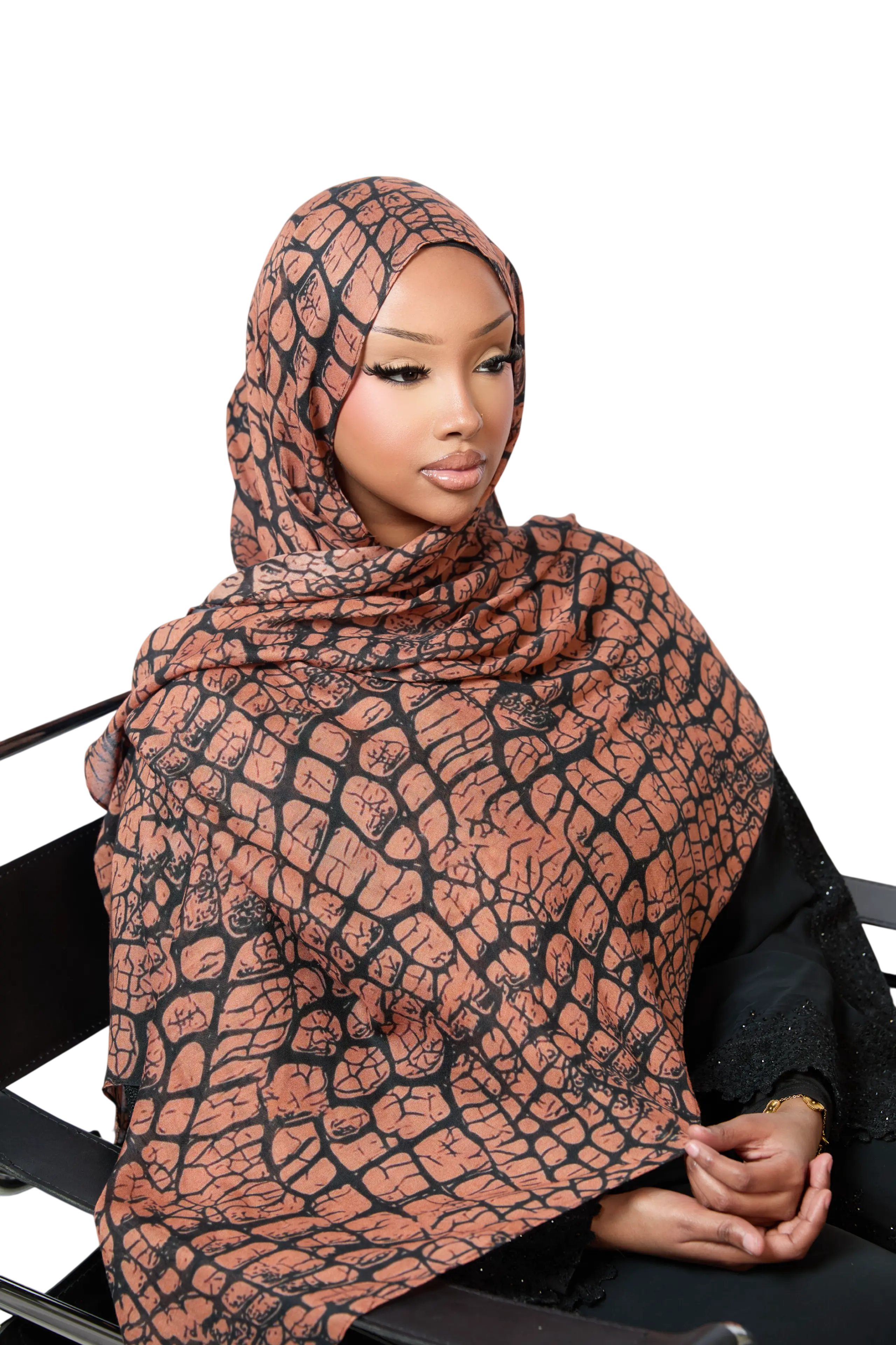 Crocodile Print Modal Hijab Dar-Al-Hayya