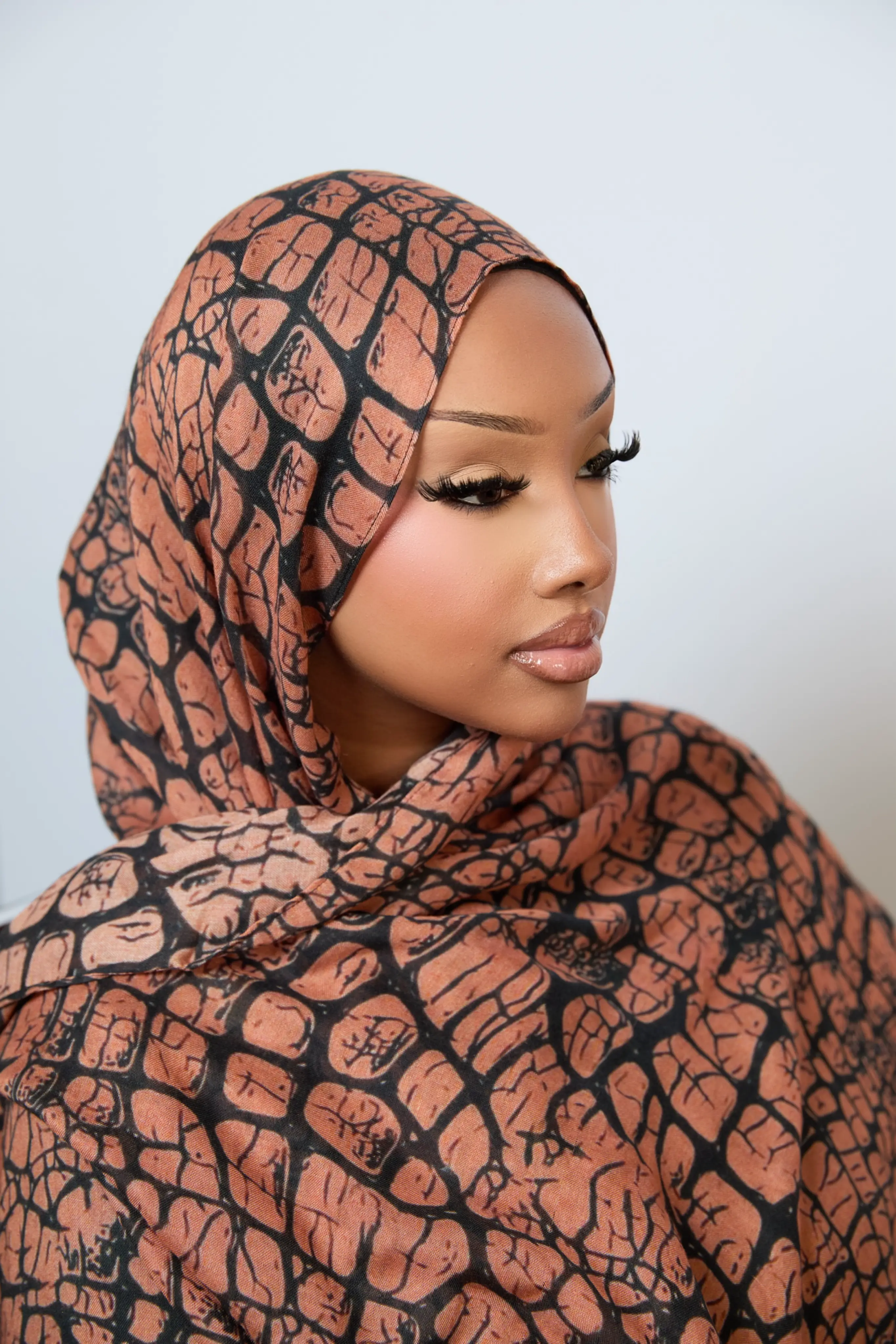 Crocodile Print Modal Hijab Dar-Al-Hayya