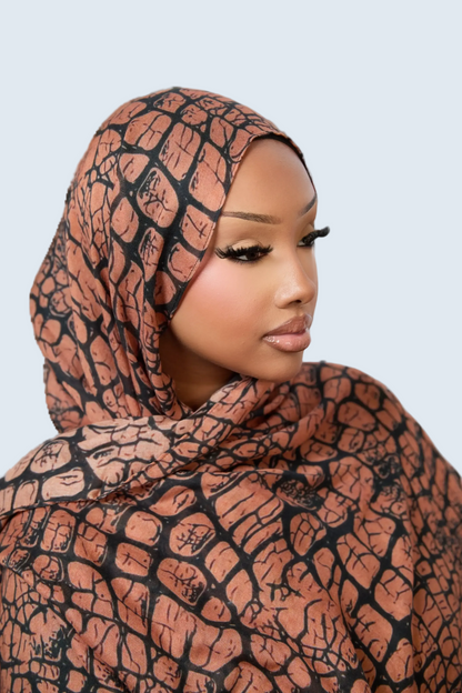 Crocodile Print Modal Hijab Dar-Al-Hayya