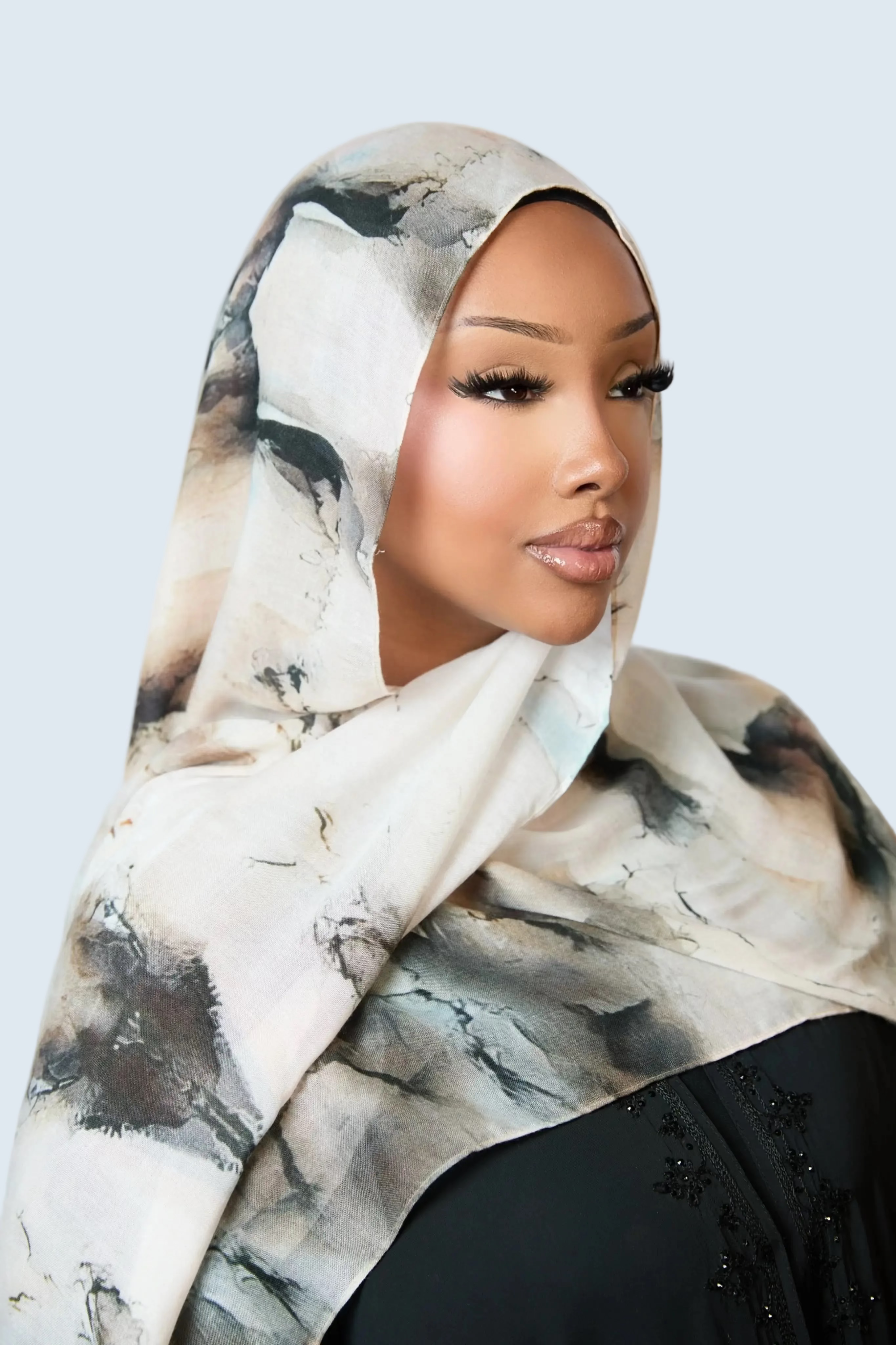 Marble Printed Modal Hijab Dar-Al-Hayya