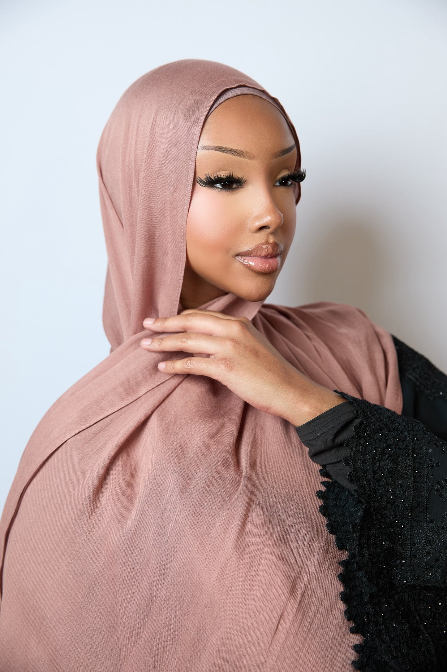 Dusty Rose Plain Modal Hijab Dar-Al-Hayya