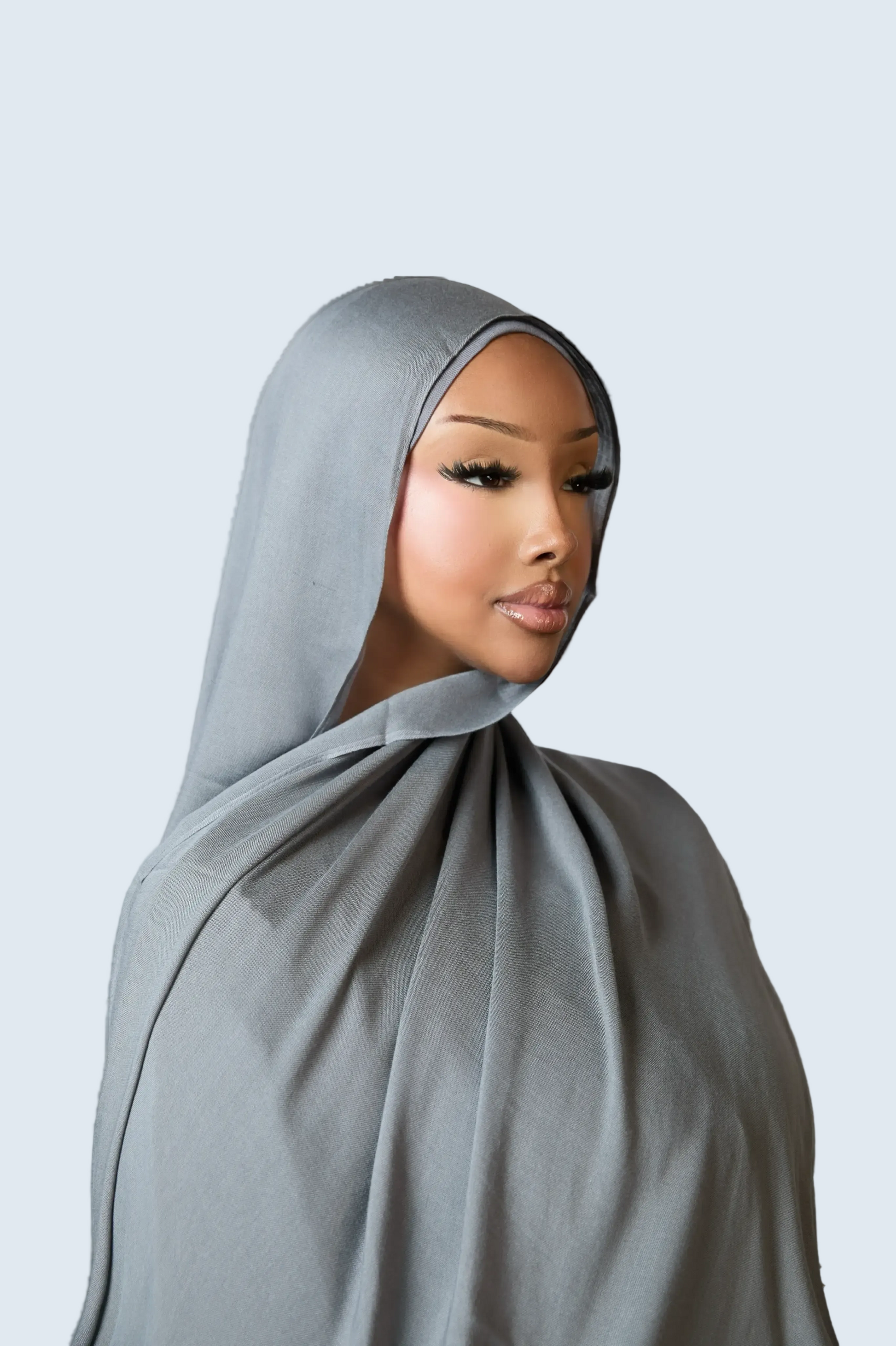 Grey Plain Modal Hijab Dar-Al-Hayya