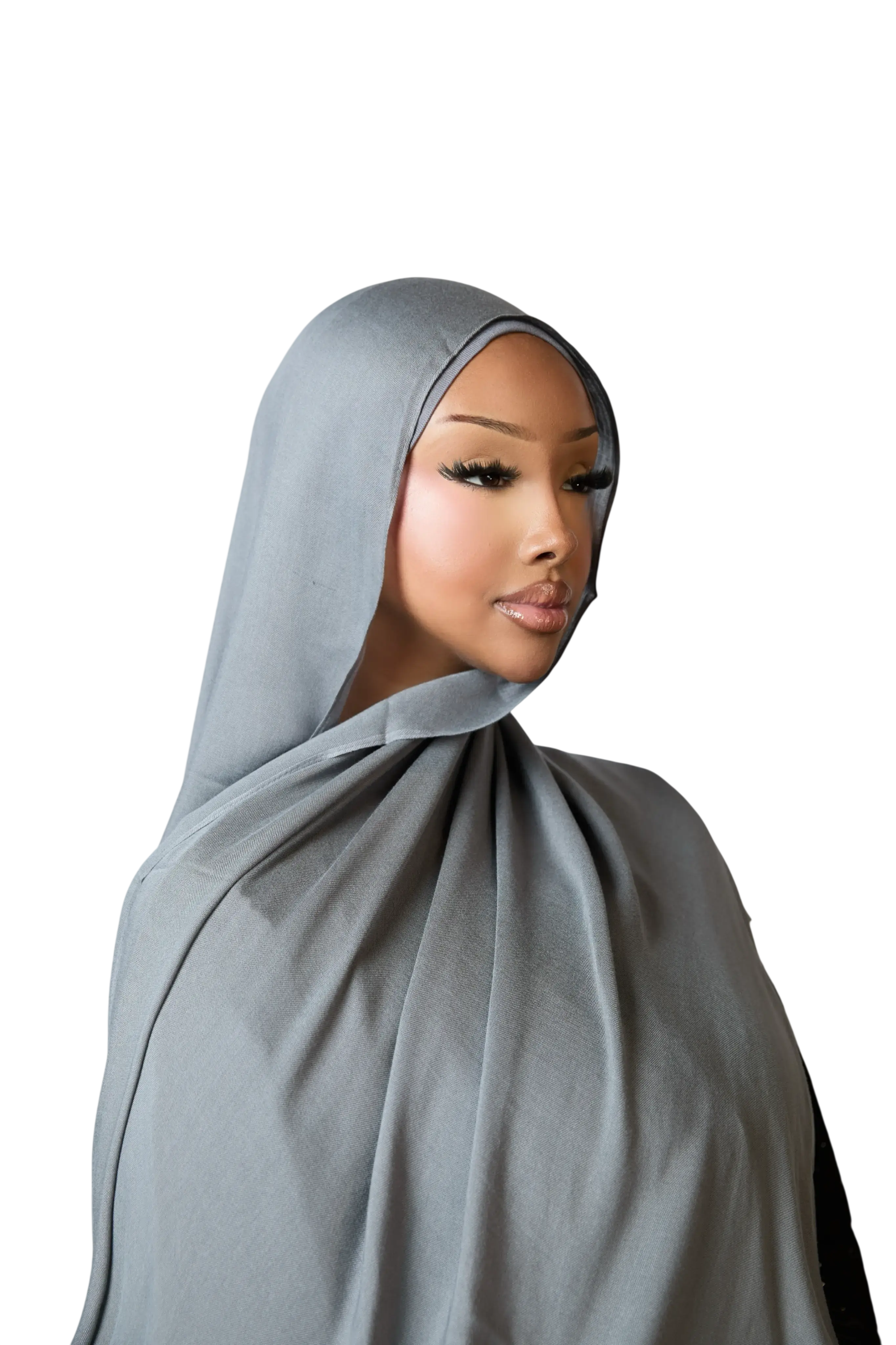 Grey Plain Modal Hijab Dar-Al-Hayya