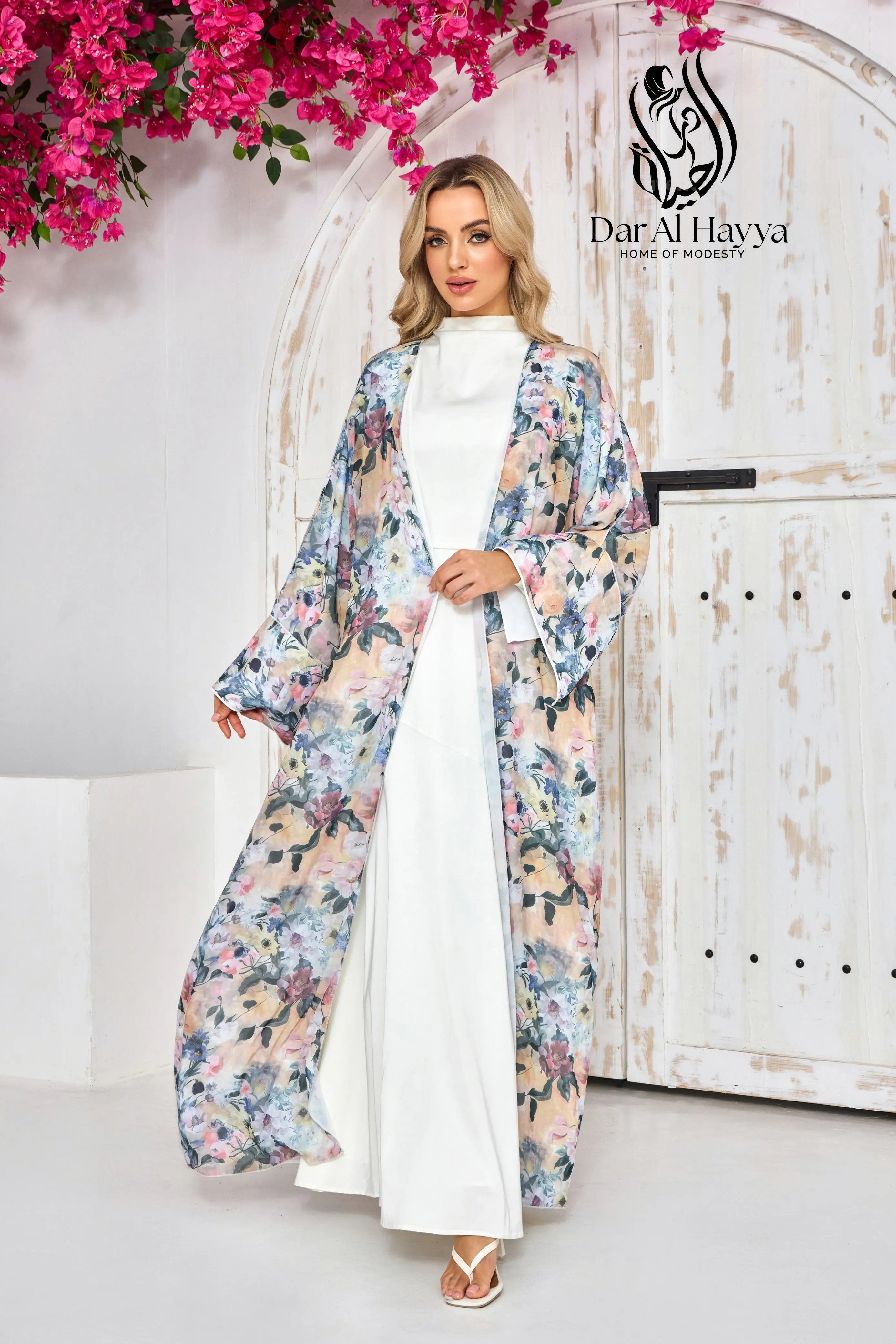 Blossom Breeze Floral Print Abaya Dar-Al-Hayya