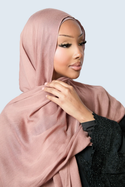 Dusty Rose Plain Modal Hijab Dar-Al-Hayya
