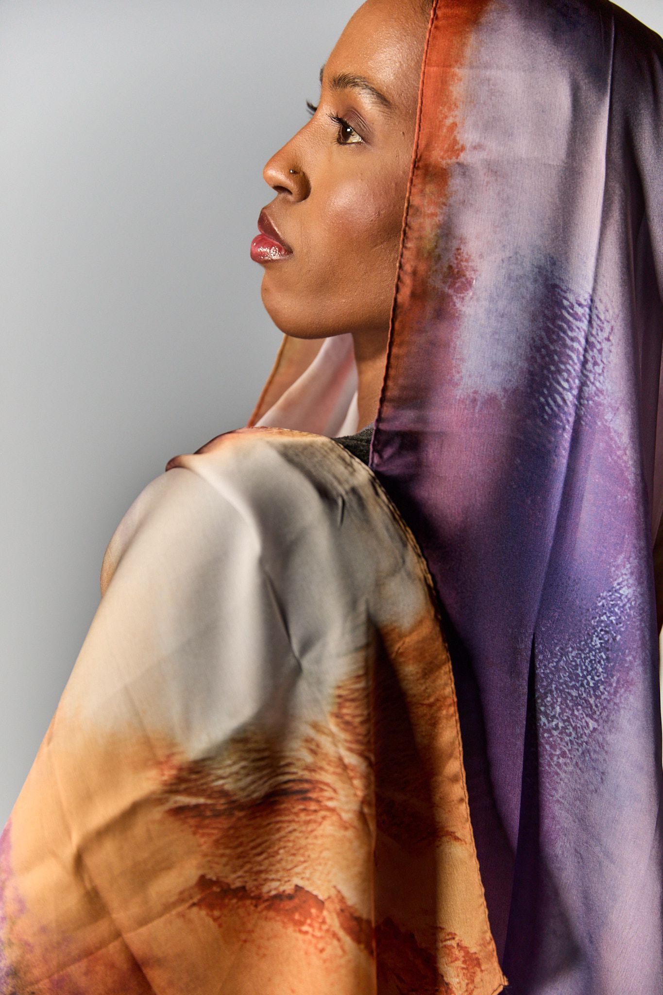 Sunset Glow Satin Hijab