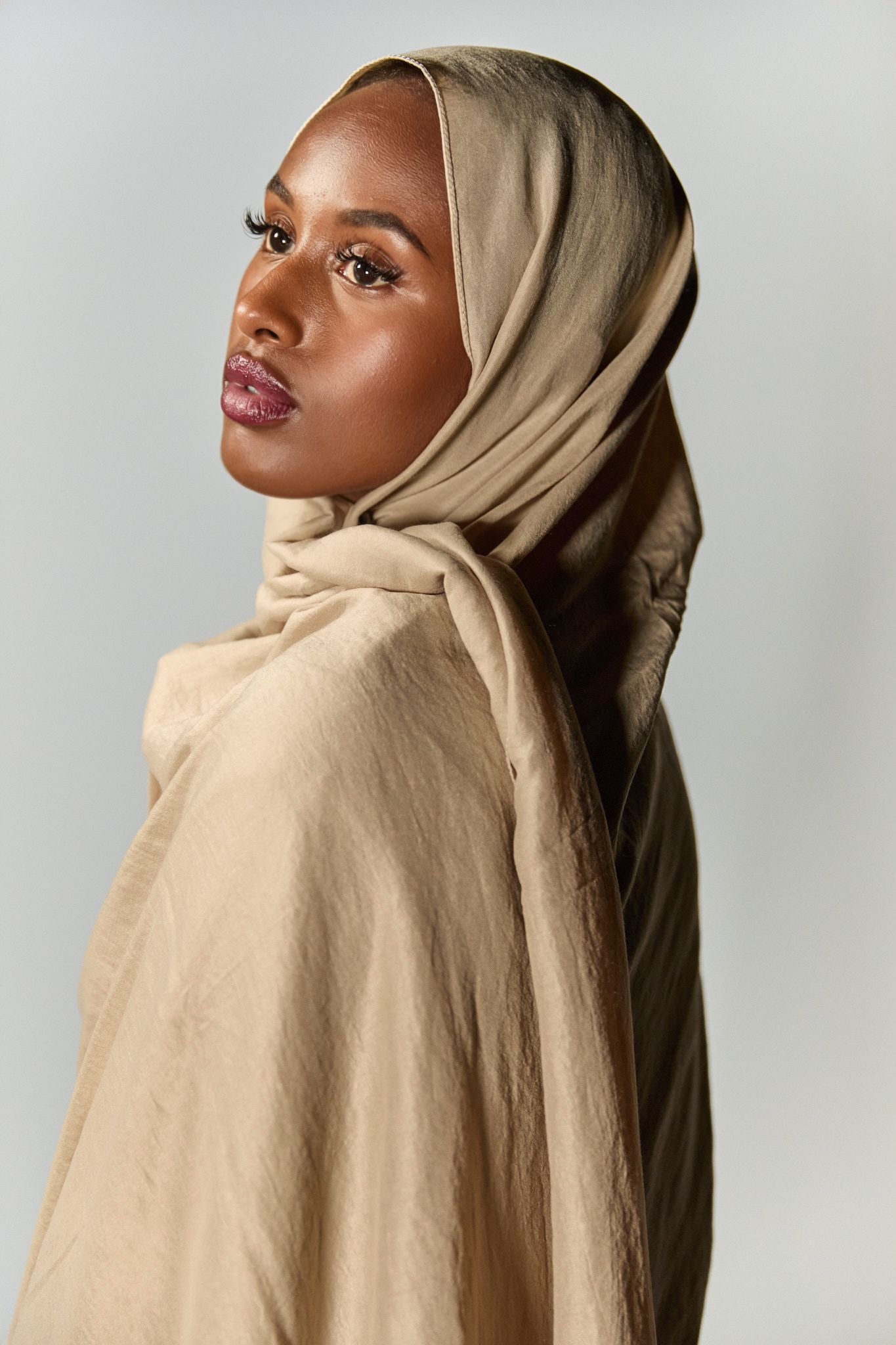 Classic Beige Cotton Hijab