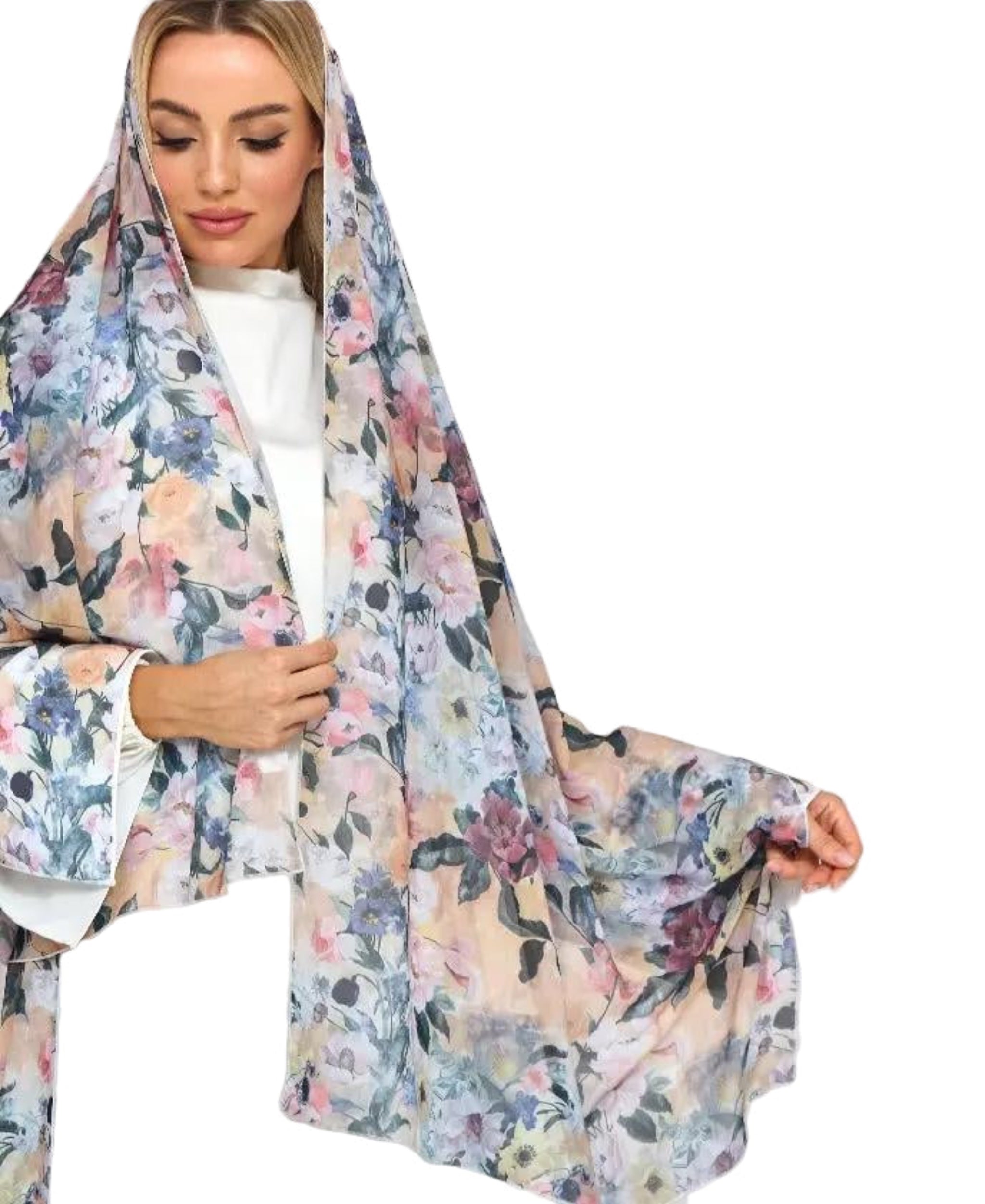 Blossom Breeze Floral Print Abaya Dar-Al-Hayya