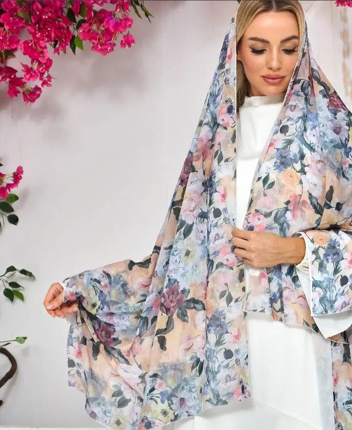 Blossom Breeze Floral Print Abaya Dar-Al-Hayya