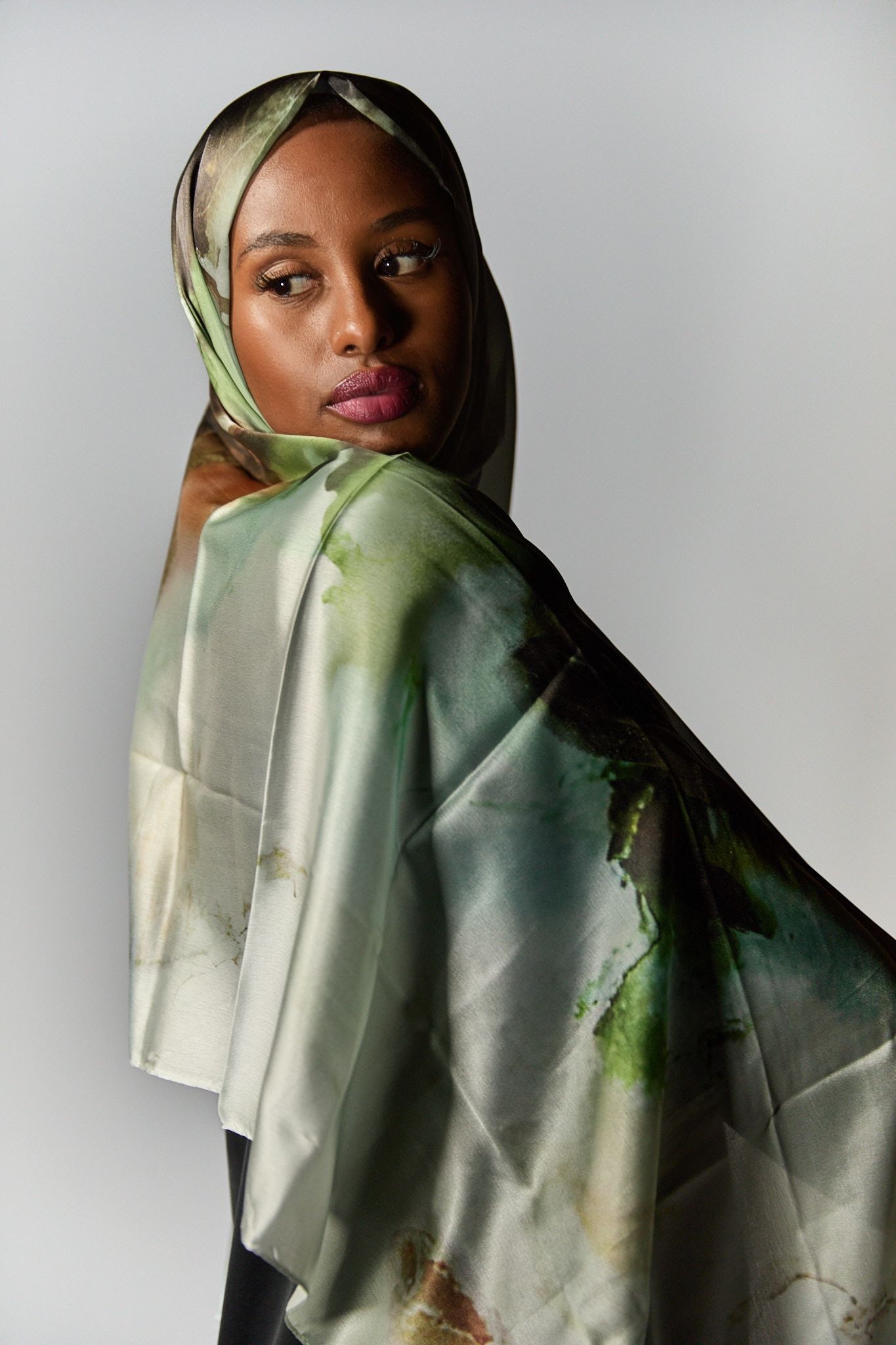 Forest Whisper Satin Hijab