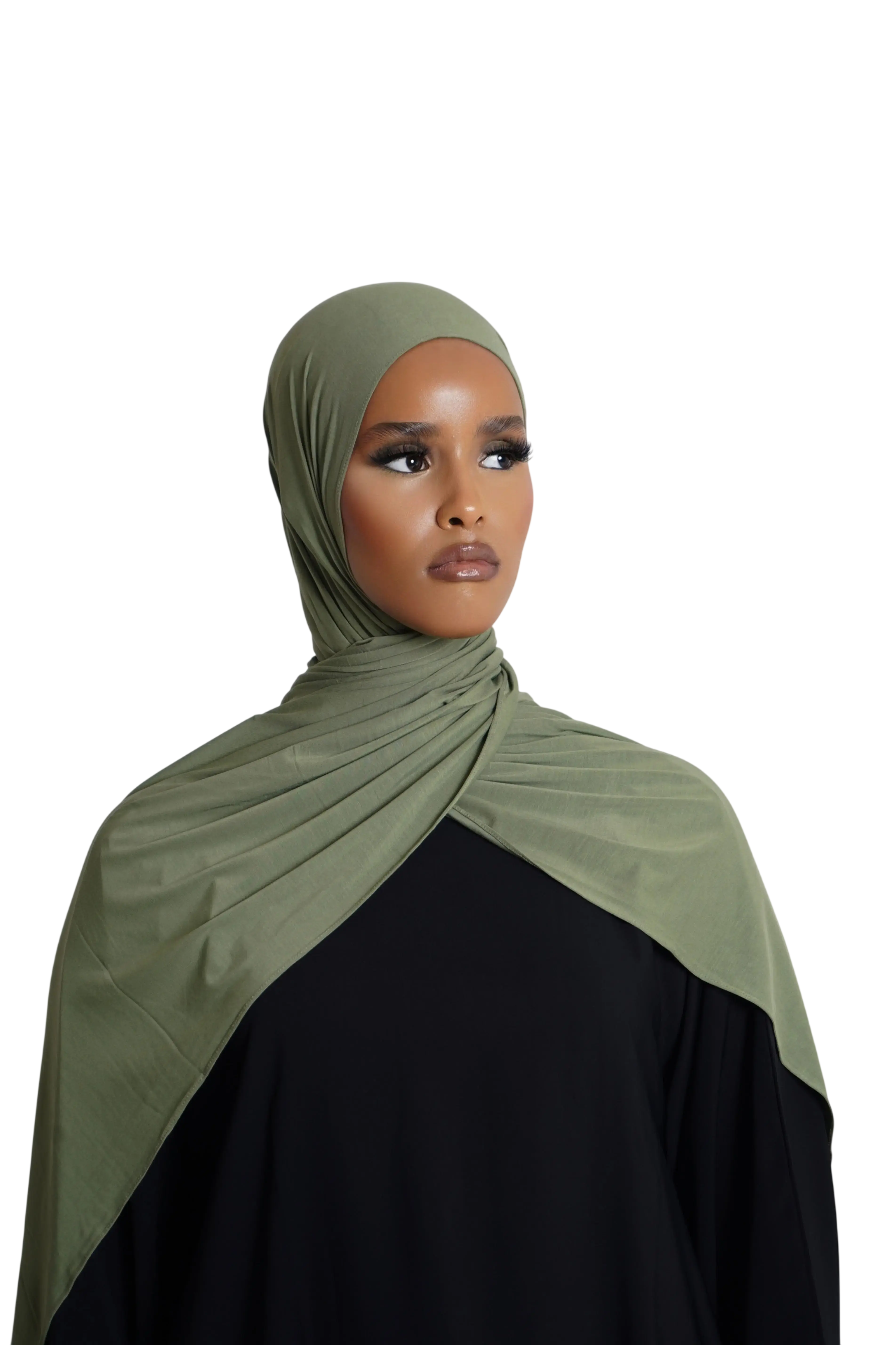 Verde Veil bamboo jersey hijab Dar-Al-Hayya