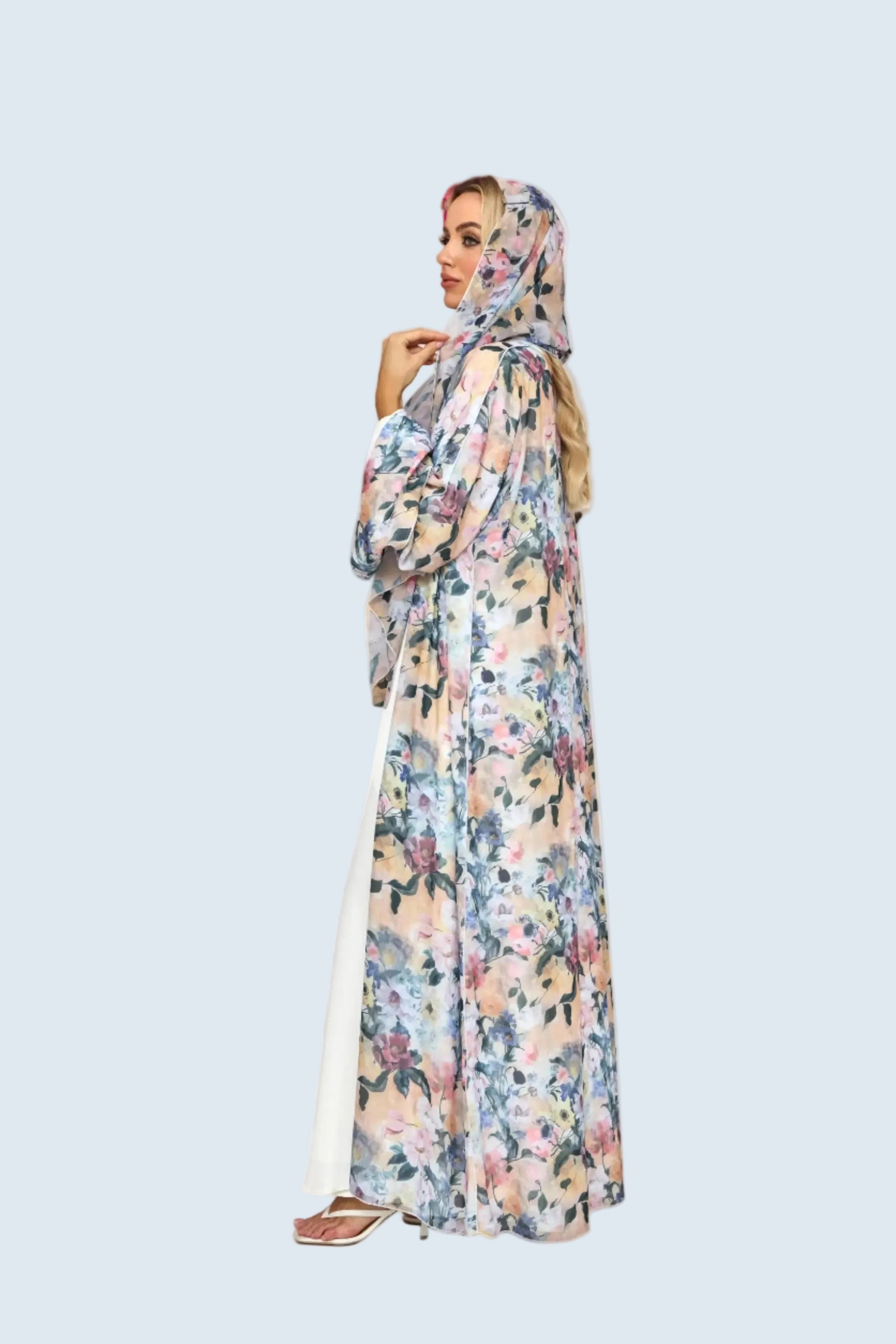 Blossom Breeze Floral Print Abaya Dar-Al-Hayya