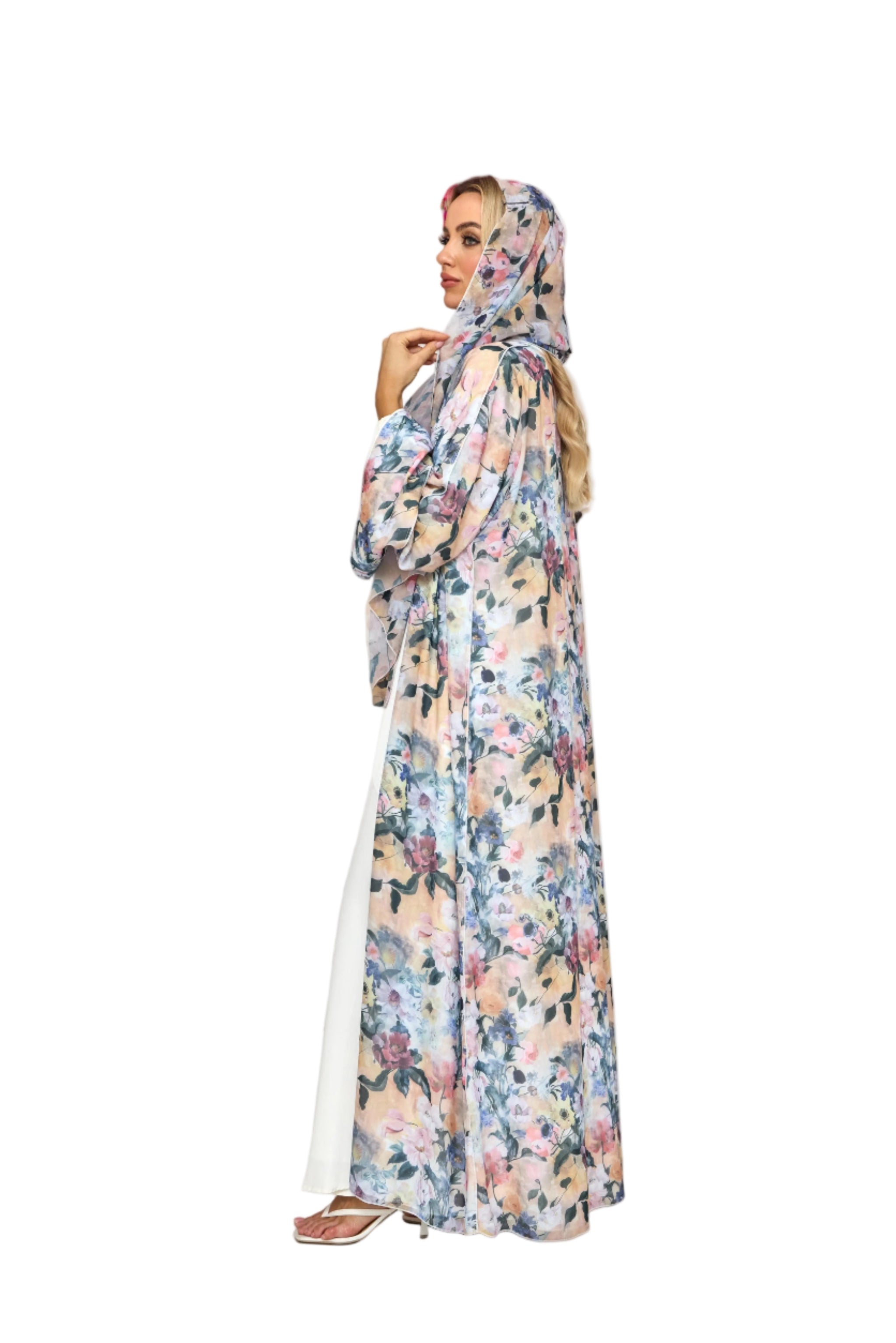 Blossom Breeze Floral Print Abaya Dar-Al-Hayya