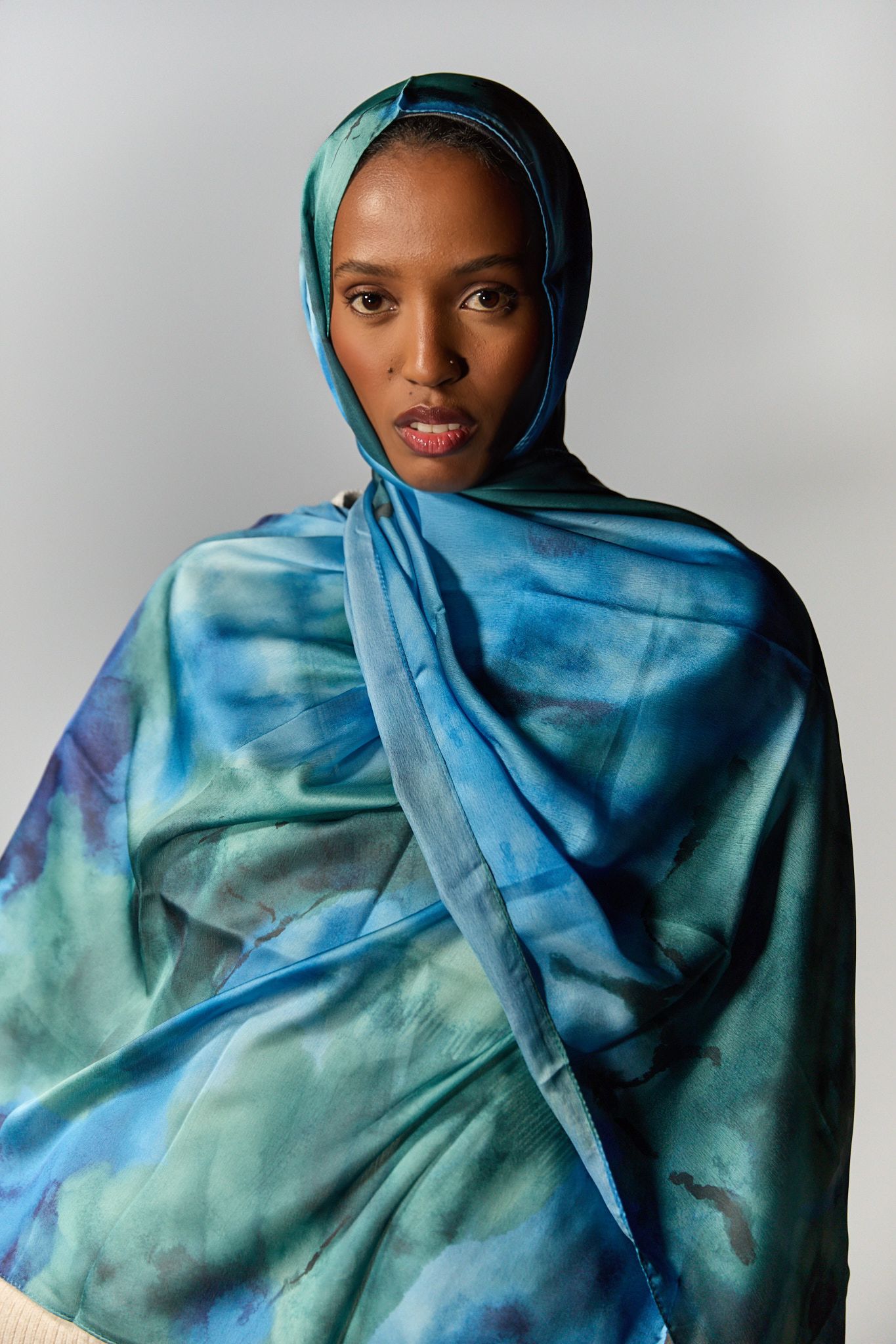 Ocean Breeze Satin Hijab