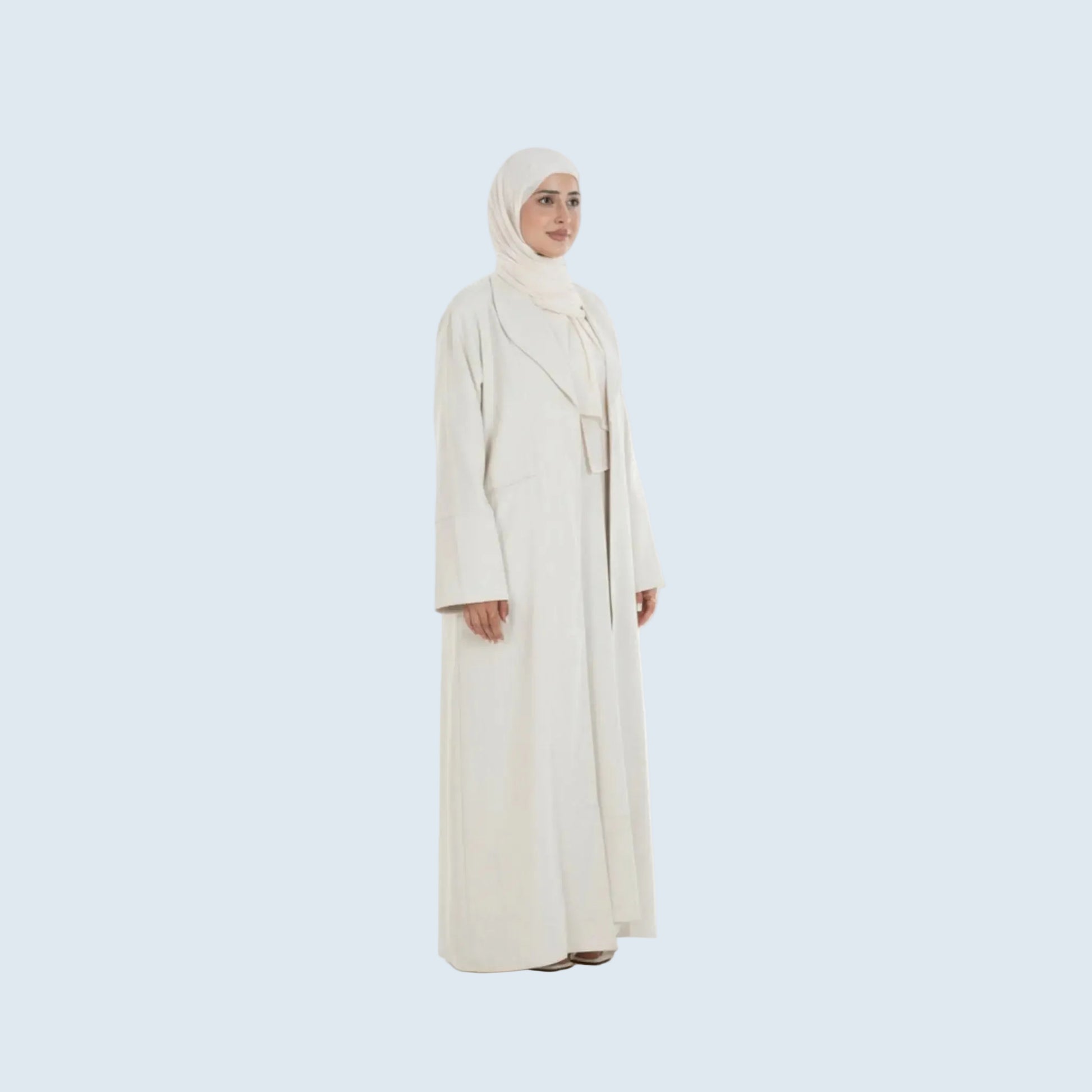 Ivory Bliss Blazer Abaya Set Dar-Al-Hayya