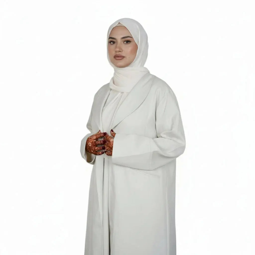 Ivory Bliss Blazer Abaya Set Dar-Al-Hayya