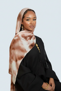 Brown Cloudy Print Modal Hijab Dar-Al-Hayya